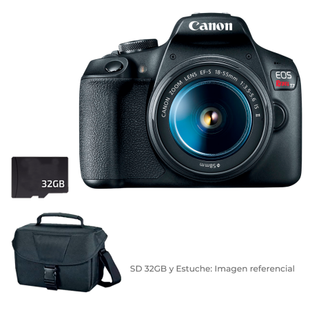Canon EOS Rebel  T7   DSLR 18-55mm IS + estuche + 32gb Canon EOS Rebel  T7   DSLR 18-55mm IS + estuche + 32gb