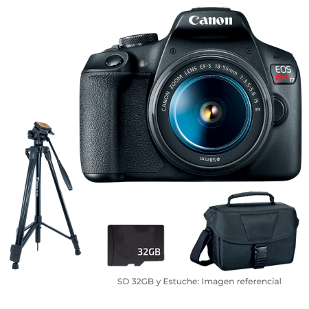 Canon EOS Rebel T8i  DSLR con lente 18-55mm + Estuche +  SD32gb Canon EOS Rebel T8i  DSLR con lente 18-55mm + Estuche +  SD32gb