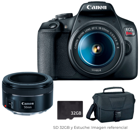 Canon EOS Rebel T8i  DSLR con lente 18-55mm + Estuche + SD32gb + Tripode Canon EOS Rebel T8i  DSLR con lente 18-55mm + Estuche + SD32gb + Tripode
