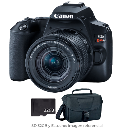 Canon EOS Rebel T100  con lente 18-55mm DC  III + Estuche + SD32 gb Canon EOS Rebel T100  con lente 18-55mm DC  III + Estuche + SD32 gb