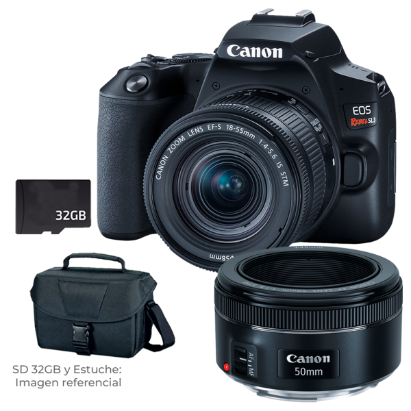 Canon EOS 90D DSLR con lente 18-135 mm USM+ estuche