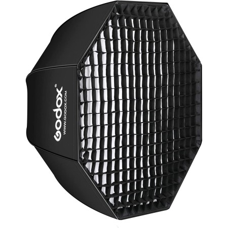 softbox octogonal GODOX  SB-UE120 120CM montura bowens armado rápido con grilla softbox octogonal GODOX  SB-UE120 120CM montura bowens armado rápido con grilla