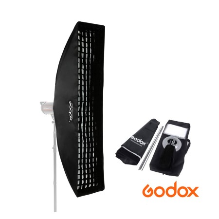 softbox strip GODIX SB- FW- 35x160 cm armado clásico montura bowens con grilla softbox strip GODIX SB- FW- 35x160 cm armado clásico montura bowens con grilla