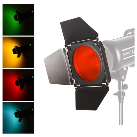 Bardoor  BD-04 GODOX (para montura bowens incluye grilla ,aletas y 4 gel de colores) Bardoor  BD-04 GODOX (para montura bowens incluye grilla ,aletas y 4 gel de colores)